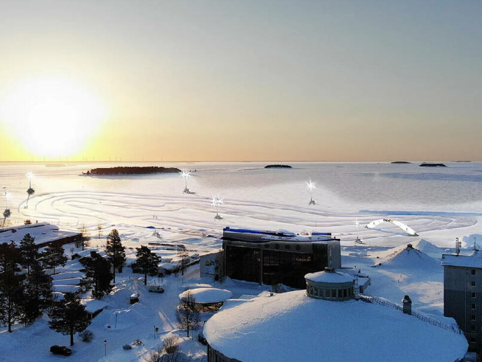 Strecke auf Schnee und Eis für das ROC 2022 in Schweden