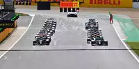 Start in Silverstone 2020: Lewis Hamilton, Valtteri Bottas