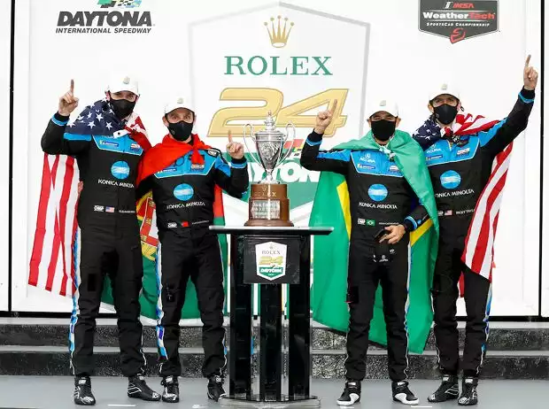 Alexander Rossi, Filipe Albuquerque, Helio Castroneves, Ricky Taylor Titel-Bild zur News: Alexander Rossi, Filipe Albuquerque, Helio Castroneves, Ricky Taylor