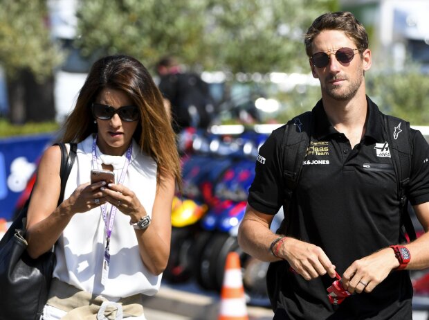Romain Grosjean mit Ehefrau Marion Romain Grosjean mit Ehefrau Marion