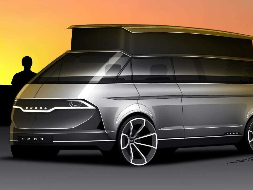 Skoda 1203 im Rendering modern interpretiert