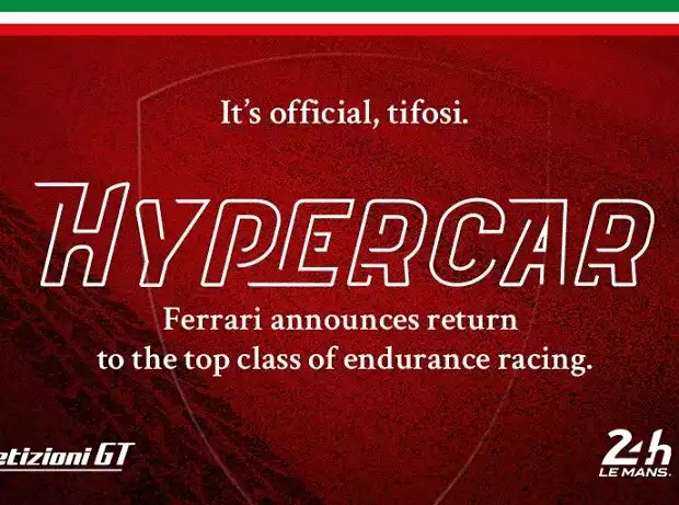 Ferrari, Le-Mans-Hypercar Titel-Bild zur News: Ferrari, Le-Mans-Hypercar
