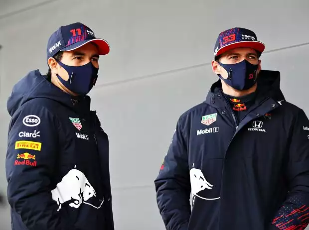 Max Verstappen, Sergio Perez, Mark Thompson Titel-Bild zur News: Max Verstappen, Sergio Perez, Mark Thompson