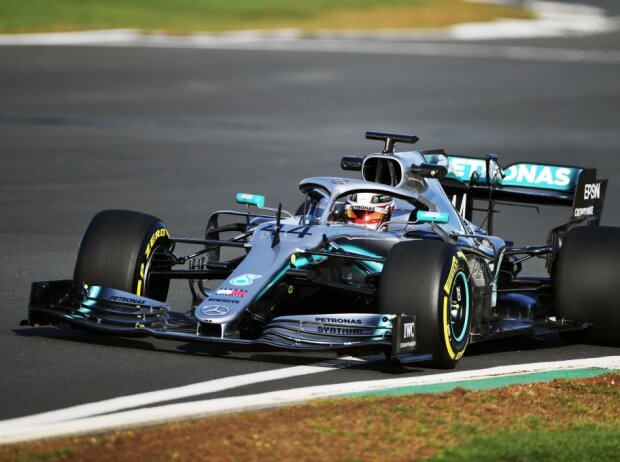 Titel-Bild zur News: Lewis Hamilton, Mercedes W10, Shakedown in Silverstone