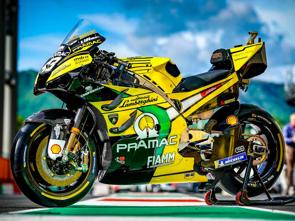 MotoGP-Bike von Pramac-Ducati mit Lamborghini-Design beim GP Italien 2019 in Mugello
