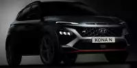 Bild zum Inhalt: Hyundai Kona N (2021) zeigt sich auf neuen Teaserbildern