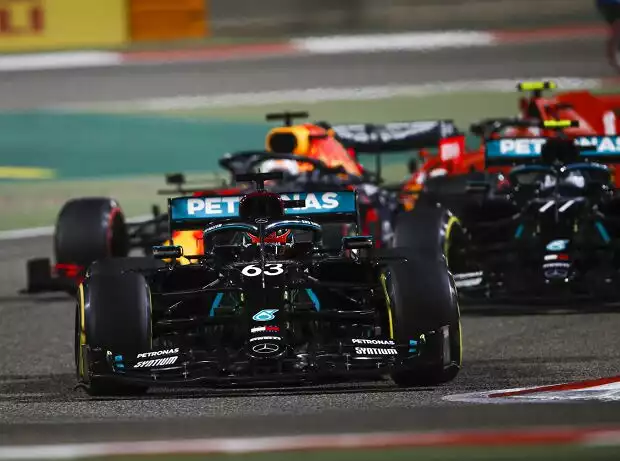 Titel-Bild zur News: George Russell, Valtteri Bottas, Max Verstappen, Charles Leclerc