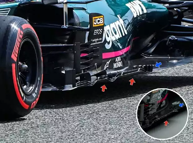 Titel-Bild zur News: Aston Martin AMR21, Unterboden