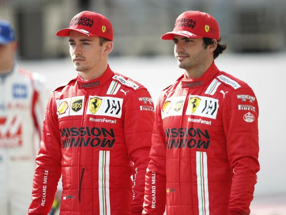 Carlos Sainz Charles Leclerc Ferrari