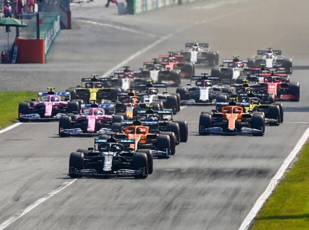 Titel-Bild zur News: Lewis Hamilton, Carlos Sainz, Valtteri Bottas, Lando Norris