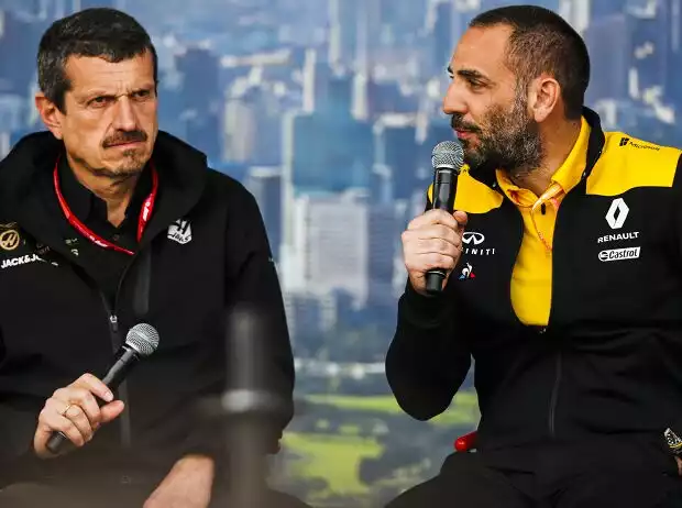 Günther Steiner und Cyril Abiteboul Titel-Bild zur News: Günther Steiner und Cyril Abiteboul