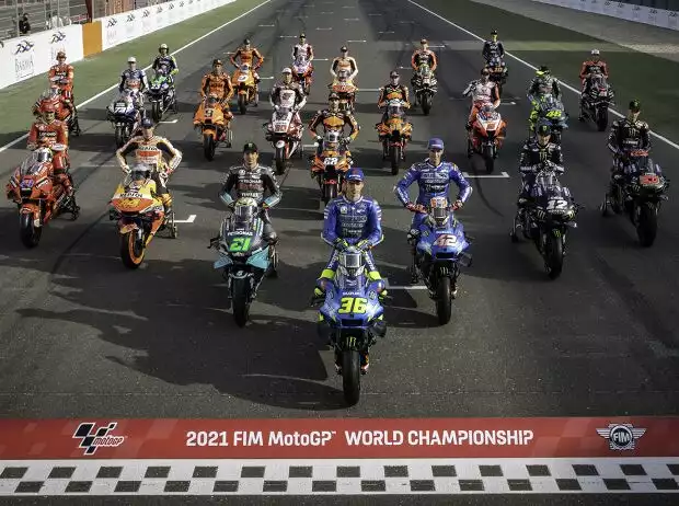Gruppenfoto: Alle Piloten und Motorräder für die MotoGP-Saison 2021 Titel-Bild zur News: Gruppenfoto: Alle Piloten und Motorräder für die MotoGP-Saison 2021