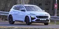 Bild zum Inhalt: Hyundai Kona N (2021) ungetarnt erwischt