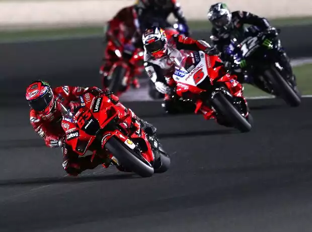 Titel-Bild zur News: Francesco Bagnaia, Johann Zarco, Maverick Vinales