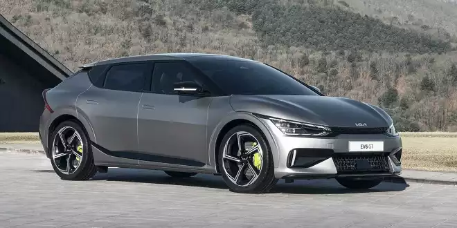 Kia EV6 2021 Topversion GT mit 584 PS und 3 5 Sekunden Sprint