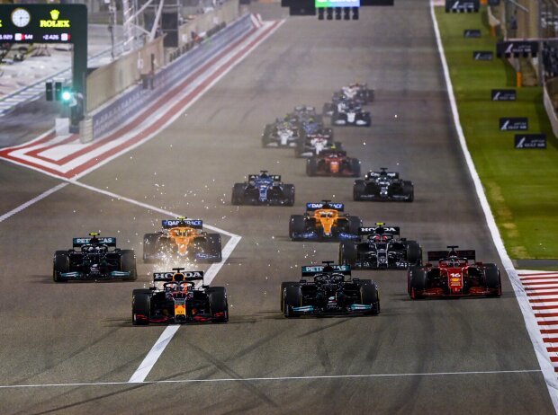 Titel-Bild zur News: Max Verstappen, Lewis Hamilton, Charles Leclerc, Valtteri Bottas, Lando Norris