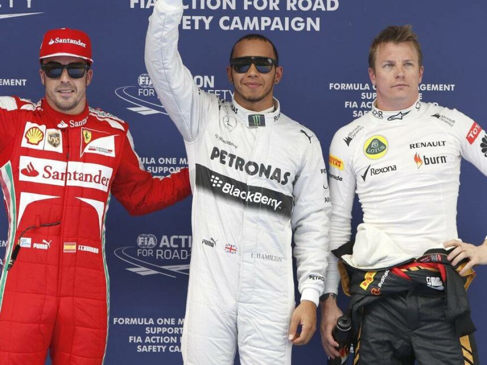 Lewis Hamilton, Fernando Alonso, Kimi Räikkönen