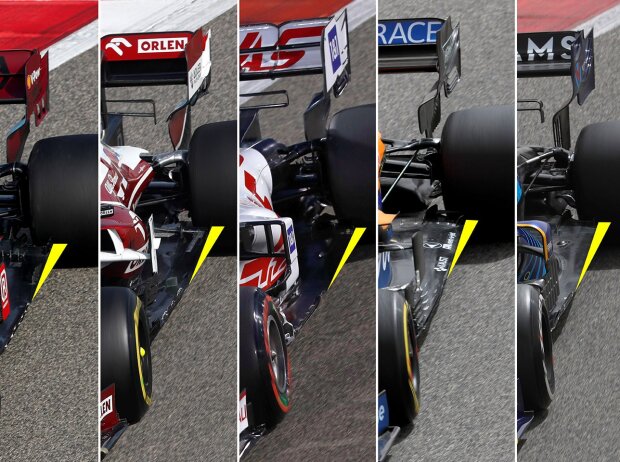 Ferrari, Alfa Romeo, Haas, McLaren, Williams, Unterboden Ferrari, Alfa Romeo, Haas, McLaren, Williams, Unterboden