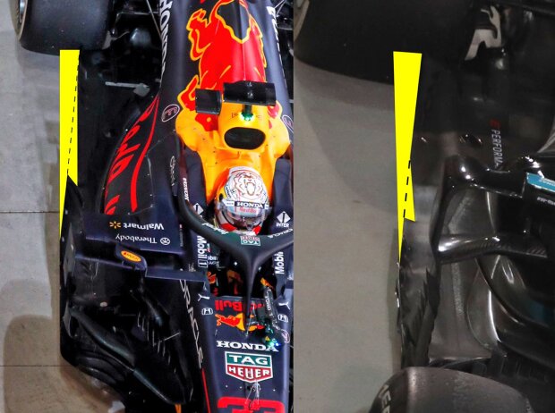 Red Bull RB16B, Mercedes W12, Unterboden