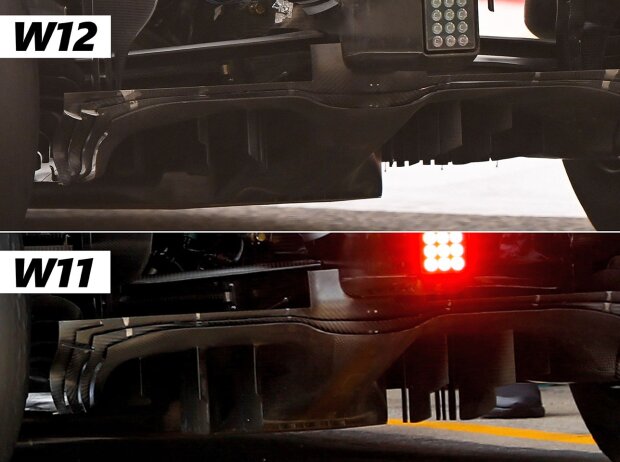 Mercedes W11 vs. W12, Diffusor