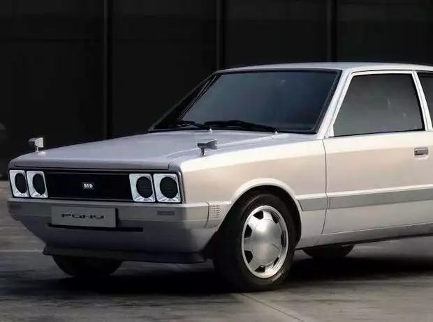 Hyundai Pony (1975) als elektrisches Restomod-Unikat Titel-Bild zur News: Hyundai Pony (1975) als elektrisches Restomod-Unikat