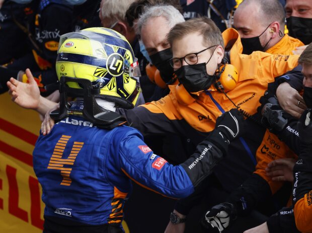 Lando Norris, Andreas Seidl Lando Norris, Andreas Seidl