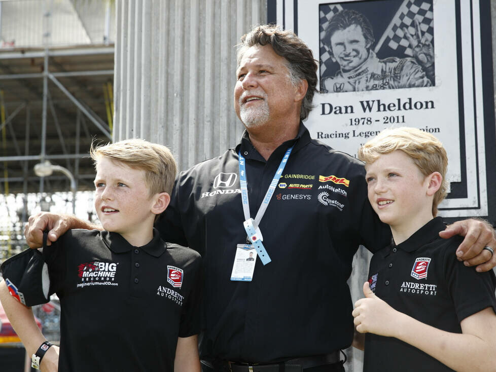 Michael Andretti mit Sebastian Wheldon und Oliver Wheldon