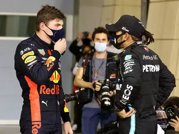 Max Verstappen, Lewis Hamilton Titel-Bild zur News: Max Verstappen, Lewis Hamilton