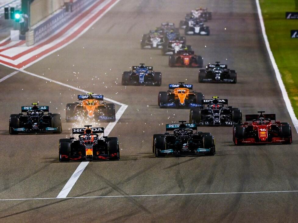 Max Verstappen, Lewis Hamilton, Charles Leclerc, Valtteri Bottas, Lando Norris