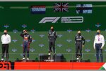 Max Verstappen (Red Bull), Lewis Hamilton (Mercedes) und Valtteri Bottas (Mercedes) 