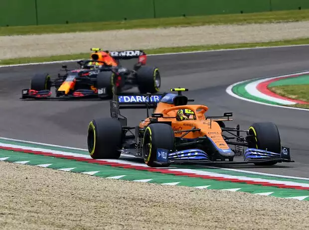 Lando Norris, Sergio Perez Titel-Bild zur News: Lando Norris, Sergio Perez