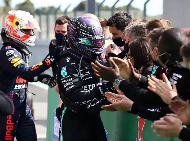 Max Verstappen, Lewis Hamilton Titel-Bild zur News: Max Verstappen, Lewis Hamilton