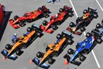 Daniel Ricciardo (McLaren), Lando Norris (McLaren), Esteban Ocon (Alpine), Carlos Sainz (Ferrari), Charles Leclerc (Ferrari), Sergio Perez (Red Bull) und Fernando Alonso (Alpine) 