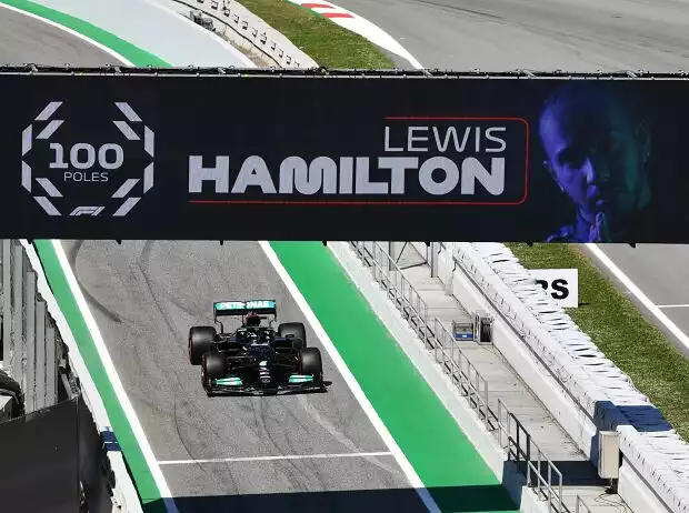 Titel-Bild zur News: Lewis Hamilton, 100. Poleposition in Barcelona