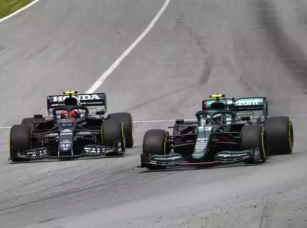 Titel-Bild zur News: Sebastian Vettel, Pierre Gasly