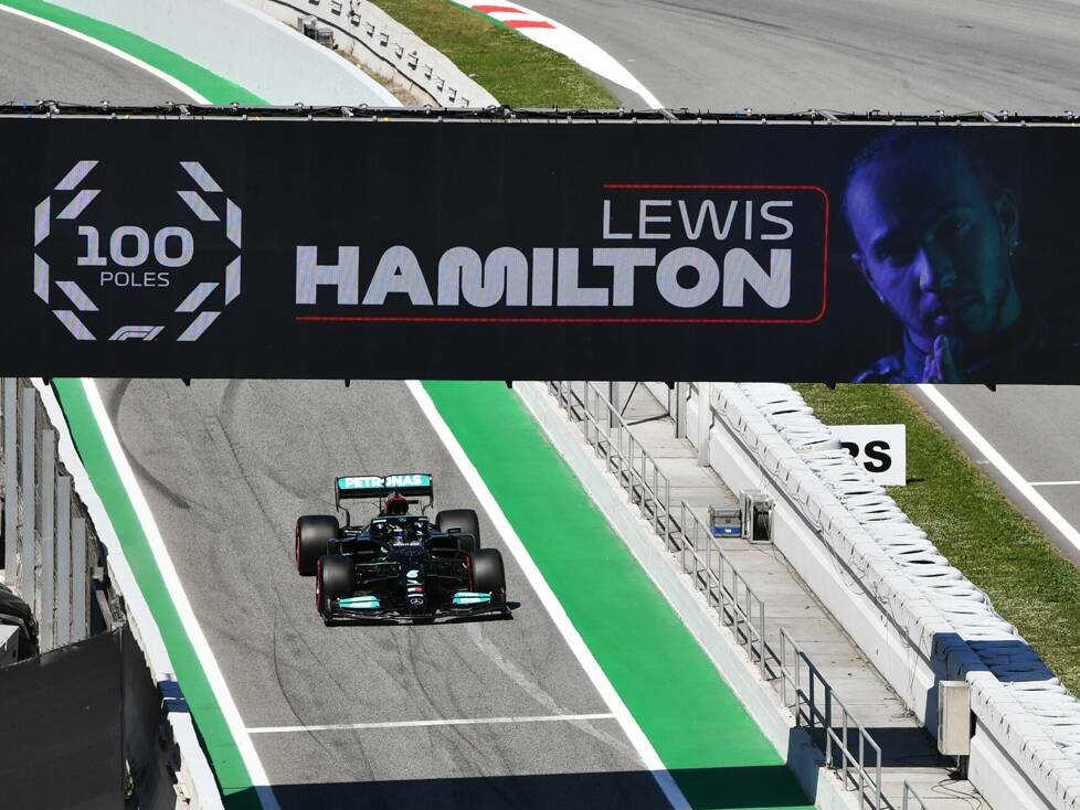 Lewis Hamilton, 100. Poleposition in Barcelona