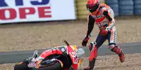 Bild zum Inhalt: Marc Marquez verspielt Podestchance in Le Mans: "Zweiter Sturz war unnötig"