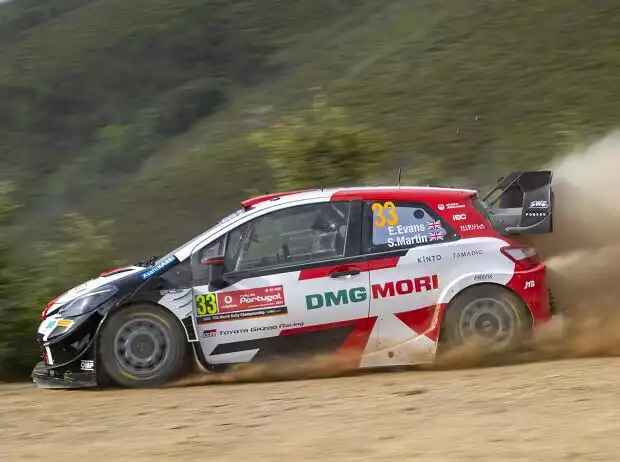Elfyn Evans im Toyota Yaris WRC bei der Rallye Portugal 2021 Titel-Bild zur News: Elfyn Evans im Toyota Yaris WRC bei der Rallye Portugal 2021