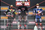 Alex Lowes, Jonathan Rea und Toprak Razgatlioglu