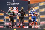 Alex Lowes, Jonathan Rea und Toprak Razgatlioglu 