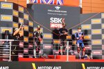 Alex Lowes, Jonathan Rea und Toprak Razgatlioglu 