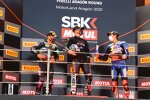 Alex Lowes, Jonathan Rea und Toprak Razgatlioglu 