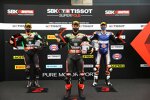 Alex Lowes, Jonathan Rea und Garrett Gerloff 