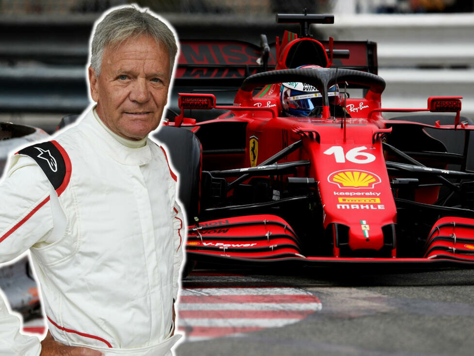 Fotomontage: Marc Surer und Charles Leclerc beim Grand Prix von Monaco 2021