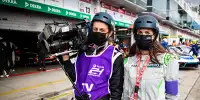 Kameramann und Reporterin des TV-Senders Nitro in der Boxengasse des Nürburgrings