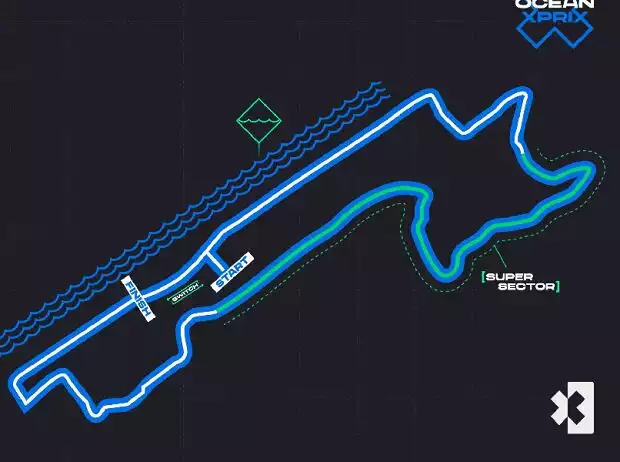 Streckenskizze für den Ozean-X-Prix der Extreme E 2021 Titel-Bild zur News: Streckenskizze für den Ozean-X-Prix der Extreme E 2021