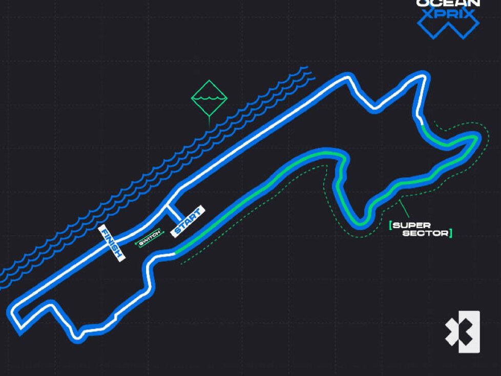 Streckenskizze für den Ocean-X-Prix der Extreme E 2021