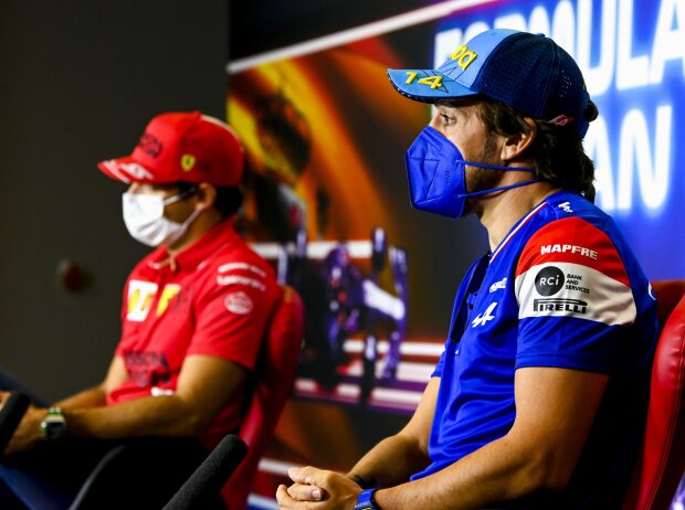 Titel-Bild zur News: Fernando Alonso, Carlos Sainz