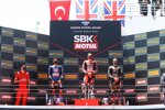 Toprak Razgatlioglu, Scott Redding und Jonathan Rea 