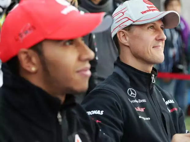 Titel-Bild zur News: Lewis Hamilton, Michael Schumacher